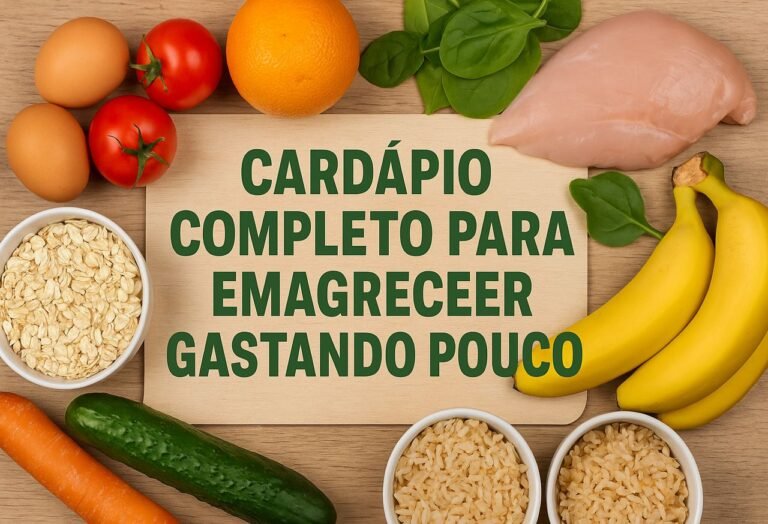 Cardápio completo para emagrecer gastando pouco em 2026